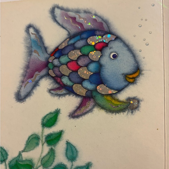 Rainbow Fish Coloring Mug 1998 New and Unused Rare Find + Hardback Book 1992 - Picture 15 of 15